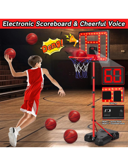 Aro de Baloncesto Ajustable ShyLizard 1.07m-1.88m para Niños