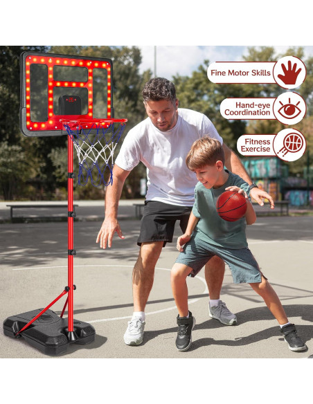 Aro de Baloncesto Ajustable ShyLizard 1.07m-1.88m para Niños