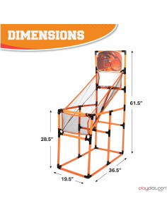Aro de Baloncesto Interior Play Platoon 158 cm con 4 Pelotas 2