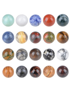 Esferas de Piedra Preciosa Natural LPBeads 16mm 20pcs