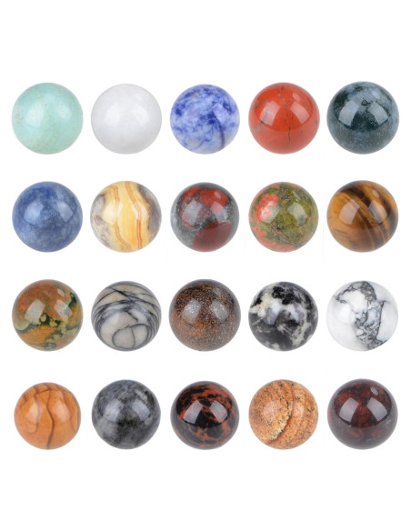 Esferas de Piedra Preciosa Natural LPBeads 16mm 20pcs