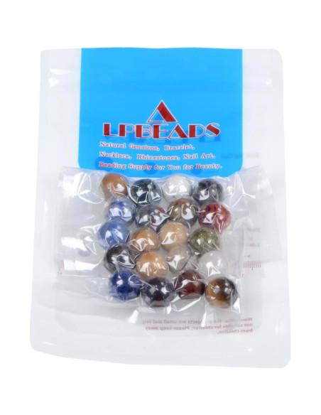 Esferas de Piedra Preciosa Natural LPBeads 16mm 20pcs