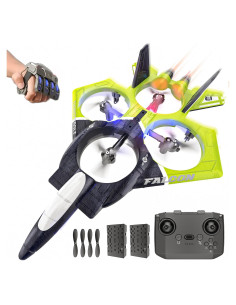 Avión RC BEZGAR Verde 2.4GHz con Giroscopio y Acrobacias