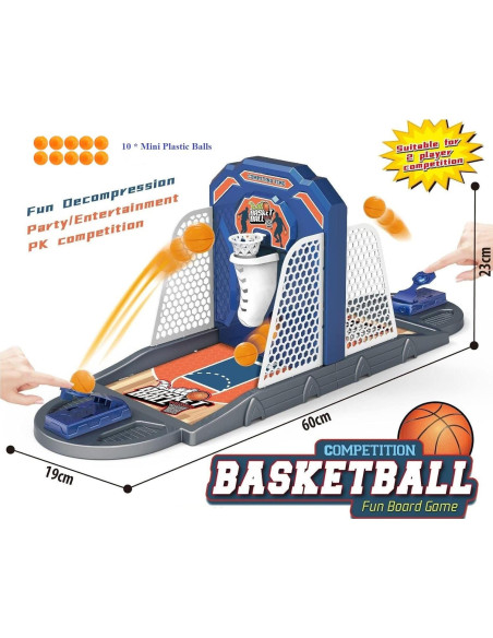 Juego de Baloncesto de Escritorio Stormstar con 10 Mini Balones