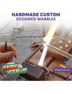 Canicas de Vidrio Hechas a Mano Marble Genius, Gota, 16mm, 10 Pzas 2