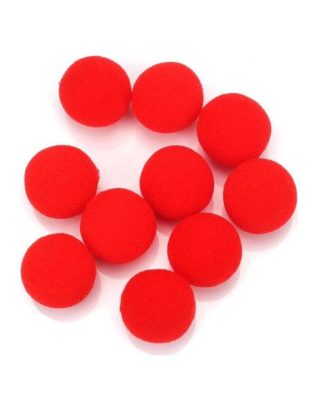 10 Bolas de Esponja Rojas PurYupearl para Magia y Comedia