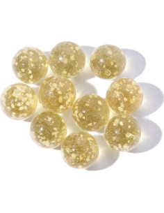 10 Canicas Doradas Brillantes 12mm para Juegos y Decoración 2