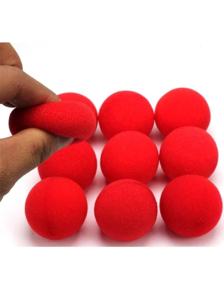 10 Bolas de Esponja Rojas PurYupearl para Magia y Comedia