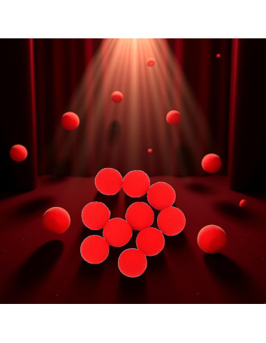 10 Bolas de Esponja Rojas PurYupearl para Magia y Comedia