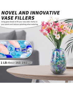 Perlas de Vidrio Foncomy 0.45 kg Verde-Azul para Decoración 2