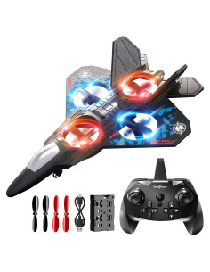 Avión de Control Remoto NIPLOOOW L0712 con Luces LED y Acrobacias