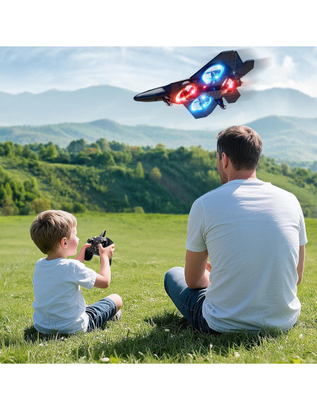 Avión de Control Remoto NIPLOOOW L0712 con Luces LED y Acrobacias