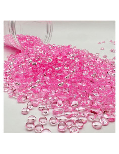 3500 Perlas Planas de Acrílico Rosa Claro para Decoración