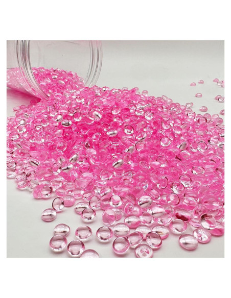 3500 Perlas Planas de Acrílico Rosa Claro para Decoración