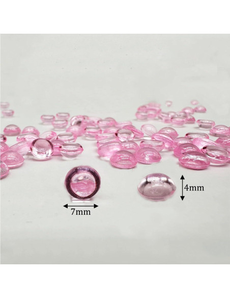 3500 Perlas Planas de Acrílico Rosa Claro para Decoración