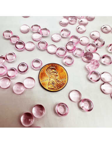 3500 Perlas Planas de Acrílico Rosa Claro para Decoración