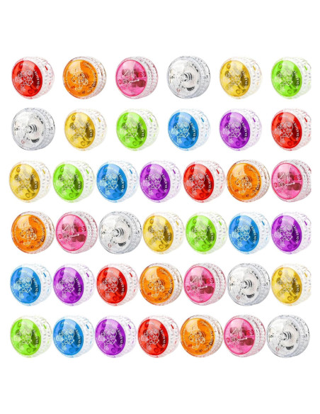 40 Pelotas Yo-Yo Coloridas con Luz LED Flahard para Niños