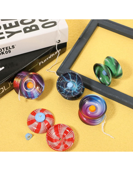 Yoyo Reversible de Metal Lenwen - 50 Piezas para Principiantes