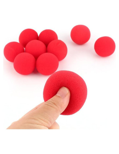 Bolas de Esponja Mágica Yosoo 10 Pcs 4.5 cm Rojas