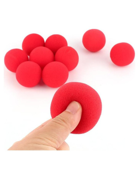 Bolas de Esponja Mágica Yosoo 10 Pcs 4.5 cm Rojas