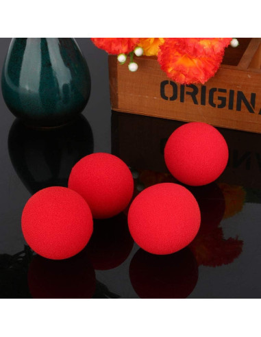 Bolas de Esponja Mágica Yosoo 10 Pcs 4.5 cm Rojas
