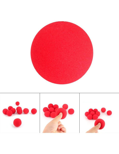 Bolas de Esponja Mágica Yosoo 10 Pcs 4.5 cm Rojas