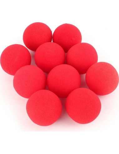 Bolas de Esponja Mágica Yosoo 10 Pcs 4.5 cm Rojas