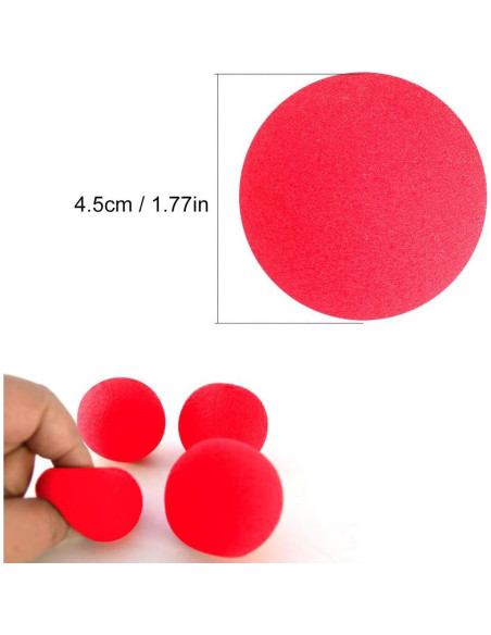 Bolas de Esponja Mágica Yosoo 10 Pcs 4.5 cm Rojas