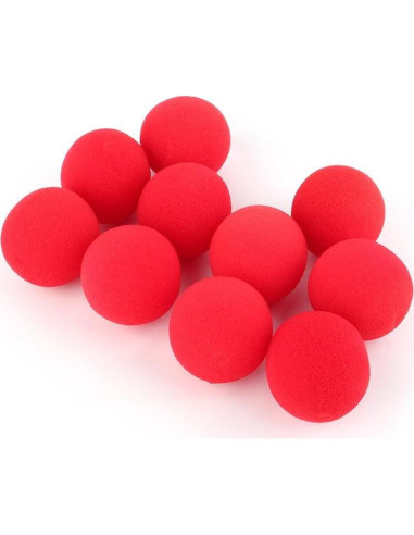 Bolas de Esponja Mágica Yosoo 10 Pcs 4.5 cm Rojas