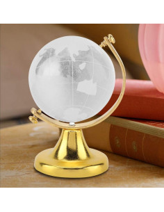 Globo de Cristal Tiiyee 6.5cm Mapa del Mundo Decorativo 2