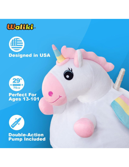Bola Saltarina Unicornio WALIKI 48 cm para Niñas 6-9 Años