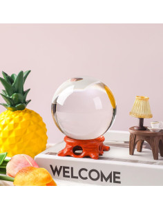 Bola de Cristal 80mm Modaier con Soporte de Madera y Caja 2