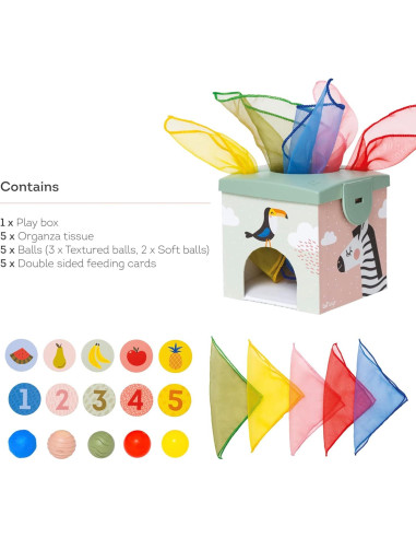 Caja de Tejidos Sensoriales Taf Toys para Bebés - Juguete Educativo