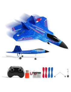 Avión RC RoofWorld F-22 Raptor 32cm Control Remoto