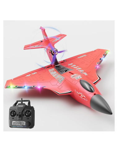 Avión RC Anfibio Rumdout H650 6 Canales Rojo