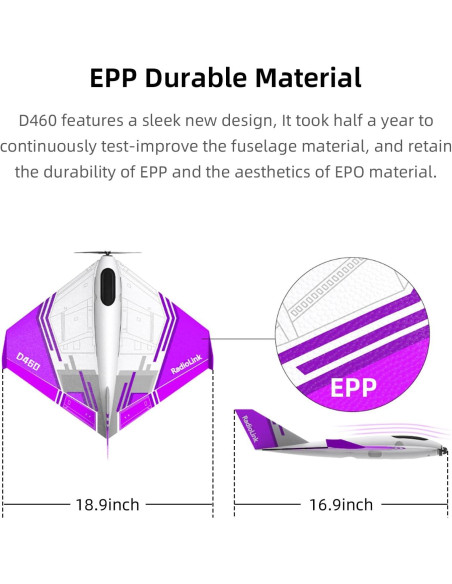 Avión RC Radiolink D460 RTF con Control Remoto T8FB 8CH Avión RC Radiolink D460 RTF con Control Remoto T8FB 8CH