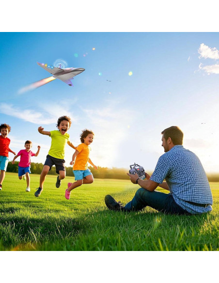 Avión RC Anfibio Rumdout H650 6 Canales Rojo