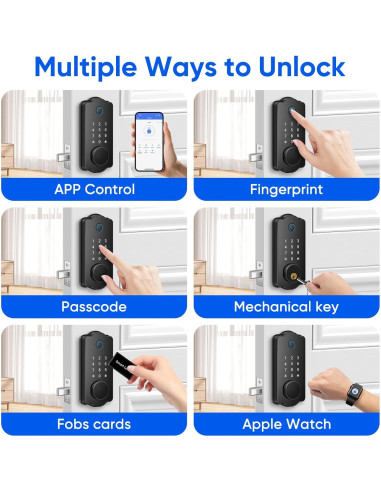 Cerradura Inteligente MYPIN HS0449B con Huella Dactilar