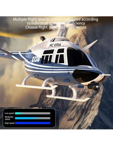 Helicóptero RC Bell 206 C138 Control Remoto 6CH Giroscopio