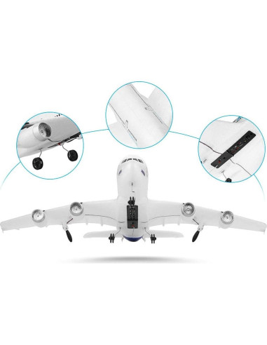 Avión RC GoolRC XK A120 A380 3CH RTF 0.75 kg para Niños