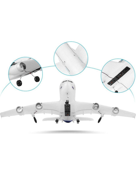 Avión RC GoolRC XK A120 A380 3CH RTF 0.75 kg para Niños