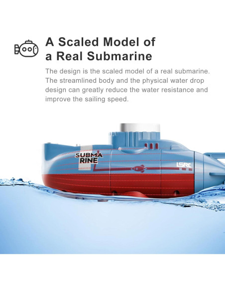 Submarino RC GoolRC LSRC-SMI a Prueba de Agua para Niños