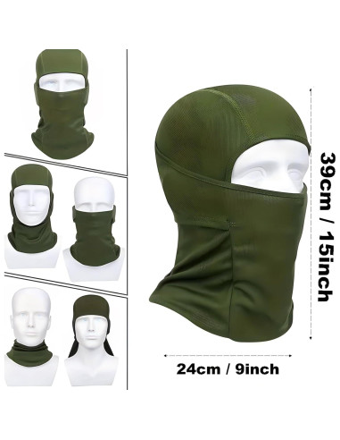 6 Máscaras Balaclava UV Protección Solar Transpirables