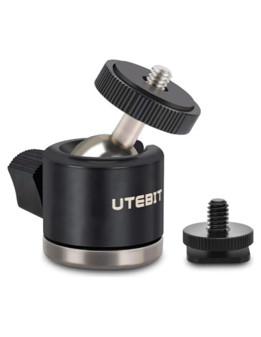 Cabezal de bola mini UTEBIT 20mm con zapata 1/4" para cámara