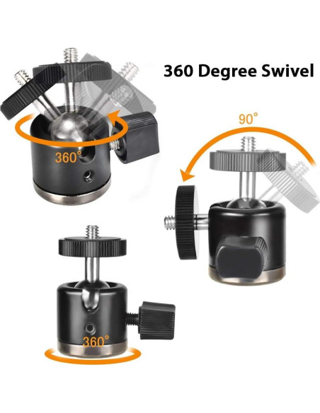 Cabezal de bola mini UTEBIT 20mm con zapata 1/4" para cámara