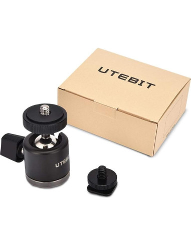 Cabezal de bola mini UTEBIT 20mm con zapata 1/4" para cámara