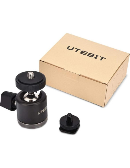 Cabezal de bola mini UTEBIT 20mm con zapata 1/4" para cámara