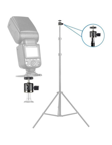 Cabezal de bola mini UTEBIT 20mm con zapata 1/4" para cámara