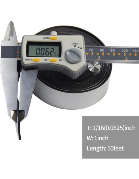 Tiras de Neopreno DOBTIM 1.6mm x 25.4cm x 3.05m Autoadhesivas