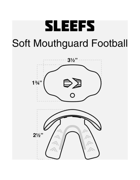 Protector Bucal Deportivo SLEEFS Negro Cross Juvenil